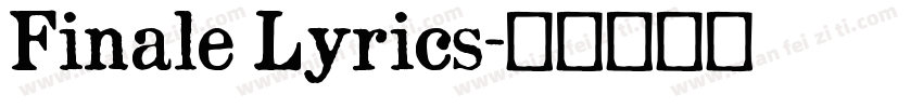Finale Lyrics字体转换